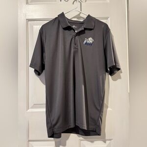 Navy Football Gray Polo Shirt by Vansport Medium